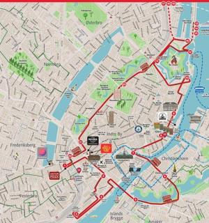 a detailed map of a city with red arrows