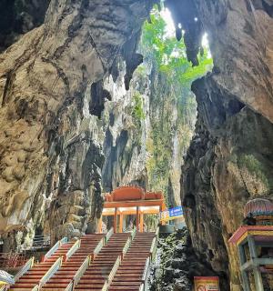 a train inside of a cave in a mountain