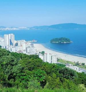 a view of a city and a beach with buildings