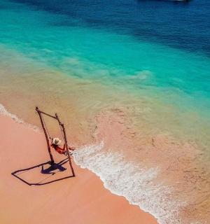 靠近水边的海滩上的一艘死船