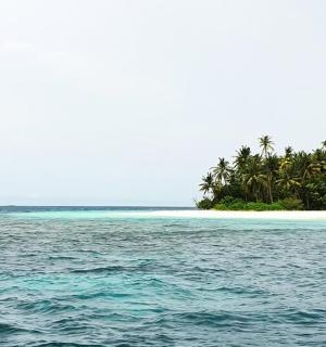 an island in the middle of the ocean