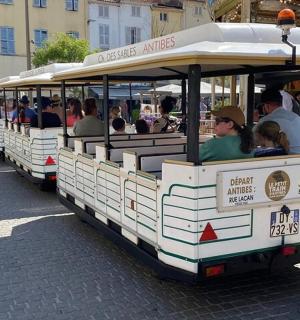 a group of people riding on a train