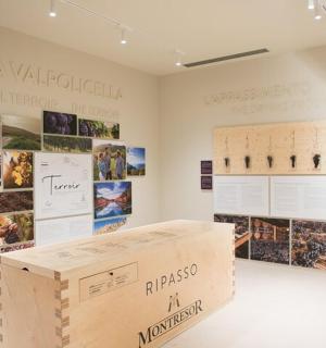 房间中间有一个盒子的画廊