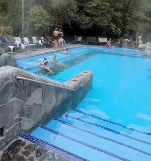 a group of people in a swimming pool