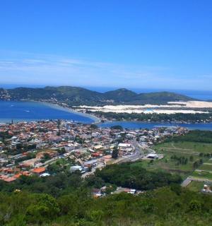 城市和海洋的鸟瞰图