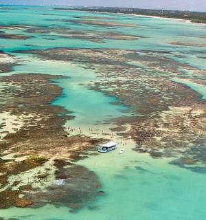 海洋中岛屿的鸟瞰图