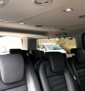 a view of the back seats of a van