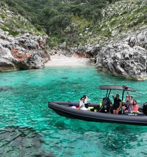 a group of people on a boat in a river