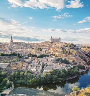 a view of a city with a river