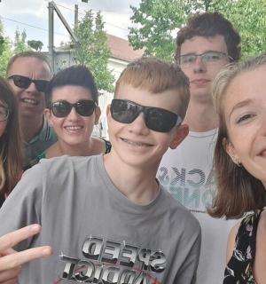 a group of people posing for a picture