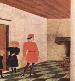 一幅画,画的是房间里的一群女人