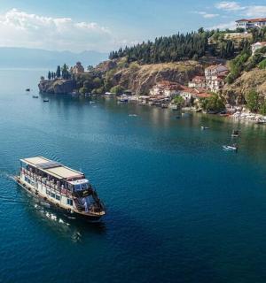 a boat on a large body of water