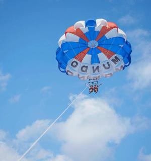 一只大风筝在空中飞翔