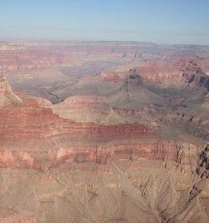 a view of the grand canyon from the sky