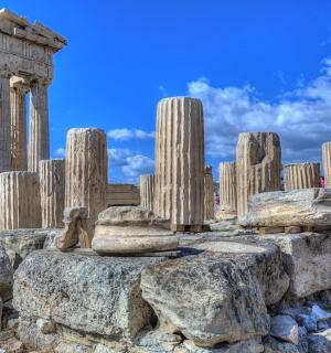 pohled na ruiny Parthenonu