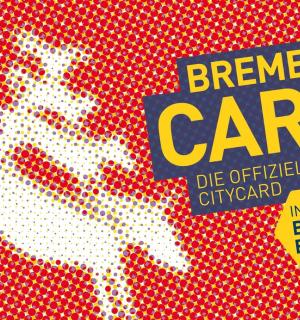 a sign for a bernernard card with a red and white pattern