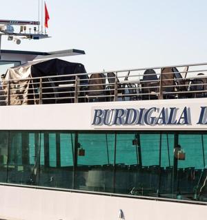 一艘写着“buidaria iv”字样的游轮