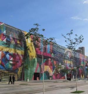 建筑物侧面的大型壁画