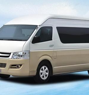 a white van is parked on a street