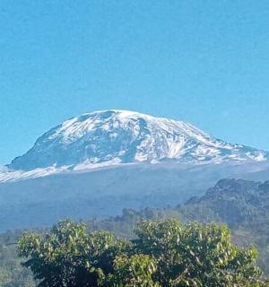 山顶上一座白雪皑皑的山峰