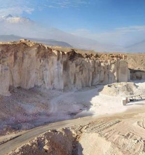 沙漠峡谷的鸟瞰图