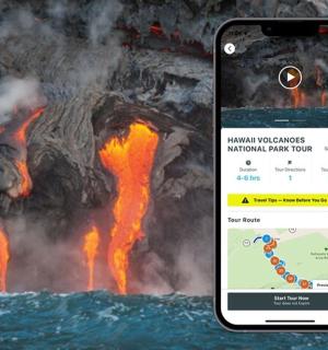 iPhone zobrazující obrázek sopky