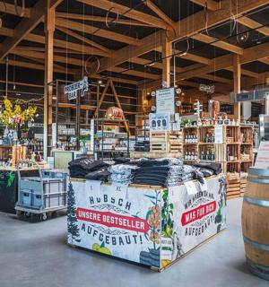 a store with a bunch of boxes in a room