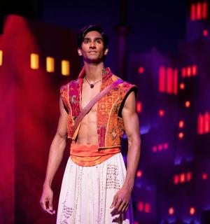 a model walks the runway at a show