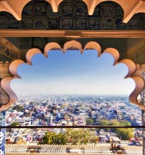 výhled z okna na město