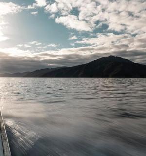 a boat on a large body of water