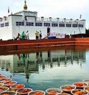 a building with a bunch of food in the water