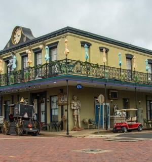 a building with a balcony on top of it