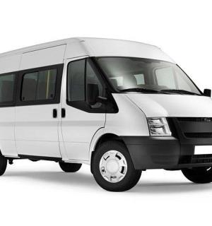 a white van isolated on a white background