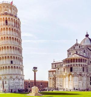 gambar menara pisa yang condong