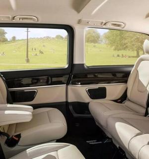 a view of the back seats of a car