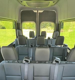 a group of seats in the back of a van
