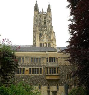 a large building with a clock tower on top of it