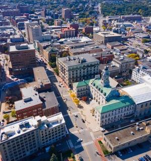 鸟瞰城市与建筑物