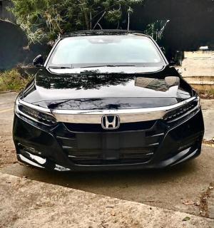 a car is parked in a parking lot