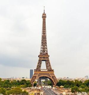 a view of the eiffel tower in paris