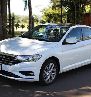 一辆白色汽车停在一棵树旁