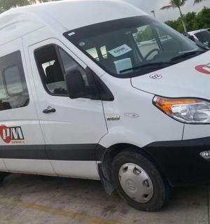 a white van parked in a parking lot