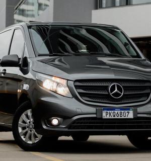 a black car parked in a parking lot