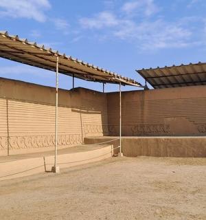 an empty basketball court in a baseball stadium