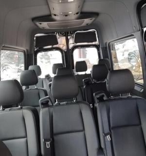 a view of the back seats of a van