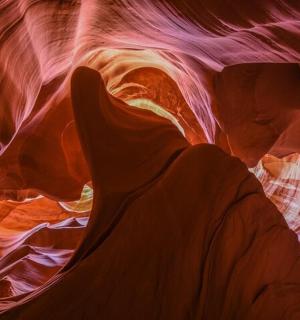 a view of a rock formation in a canyon