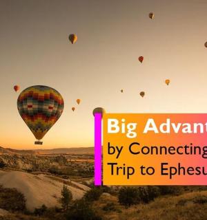 一群热气球在天空飞翔