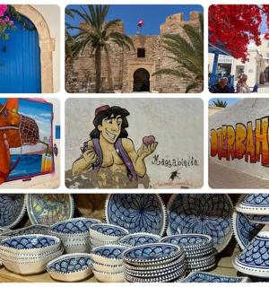 koláž z obrázků váz vystavených na obloze