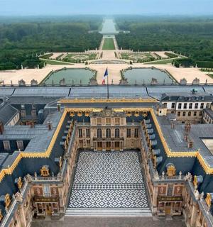 凡尔赛宫的鸟瞰图