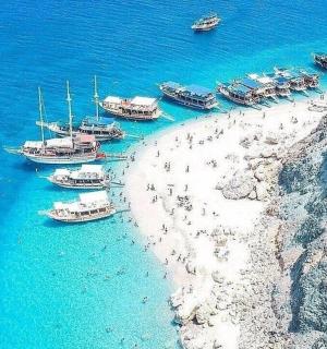 skupina lodí ve vodě u pláže